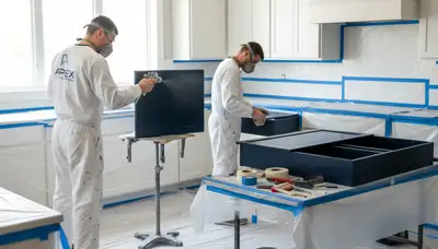 Cabinet painting service in Boise, ID for kitchen cabinets with a fresh, durable finish