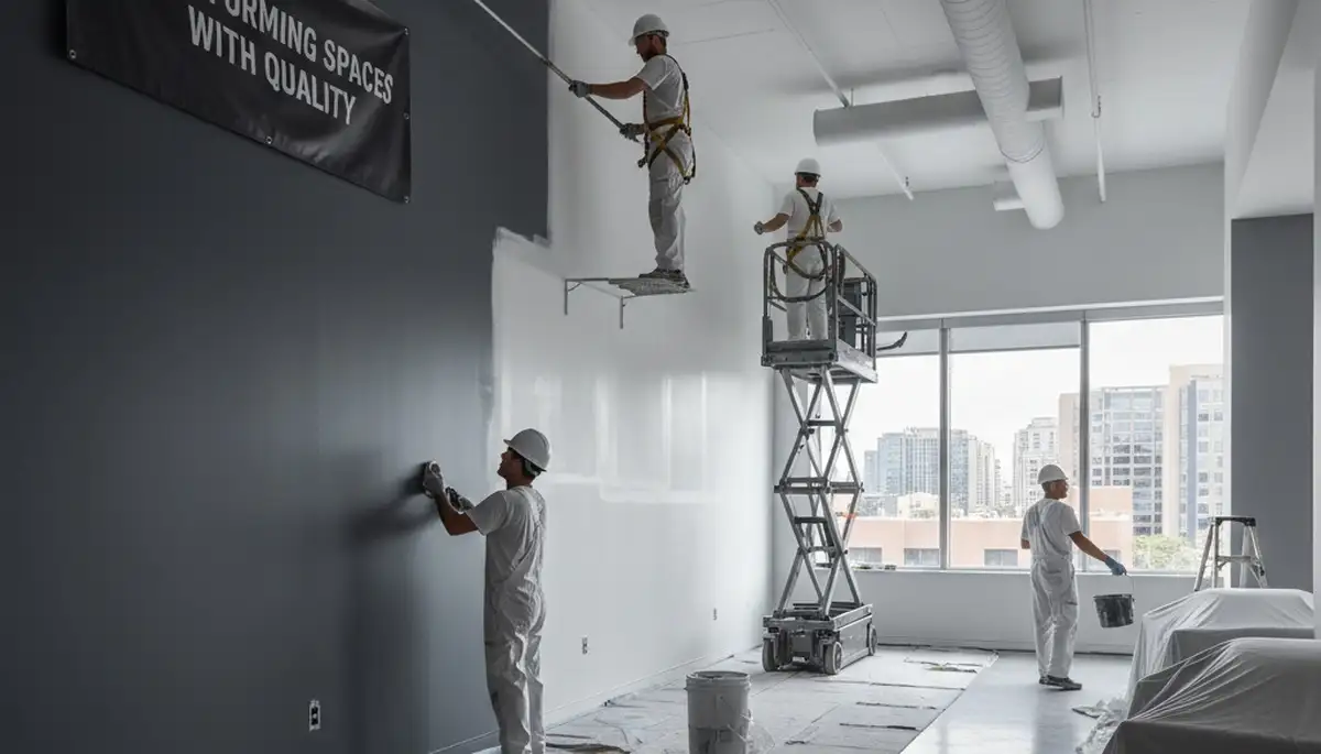 Commercial painters in Boise, ID applying durable coatings for offices and retail spaces