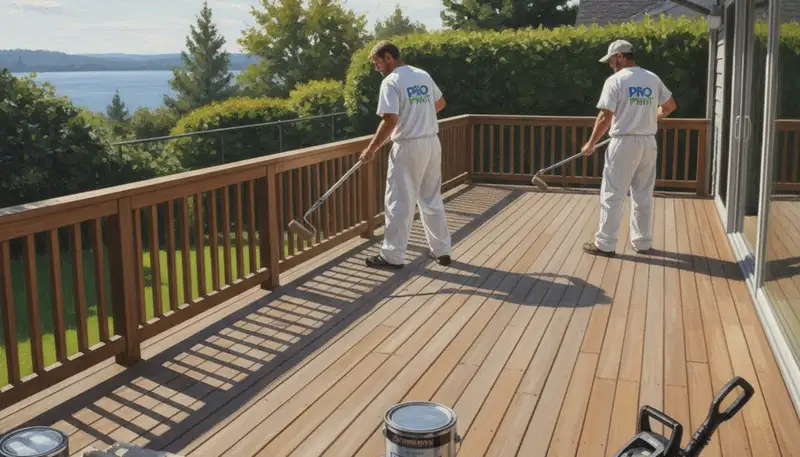 Boise, ID deck painting service by Boise Paint Pros for durable weather-resistant exterior coatings