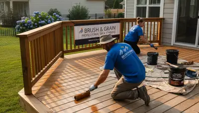 Boise, ID deck staining service by Boise Paint Pros for exterior wood protection
