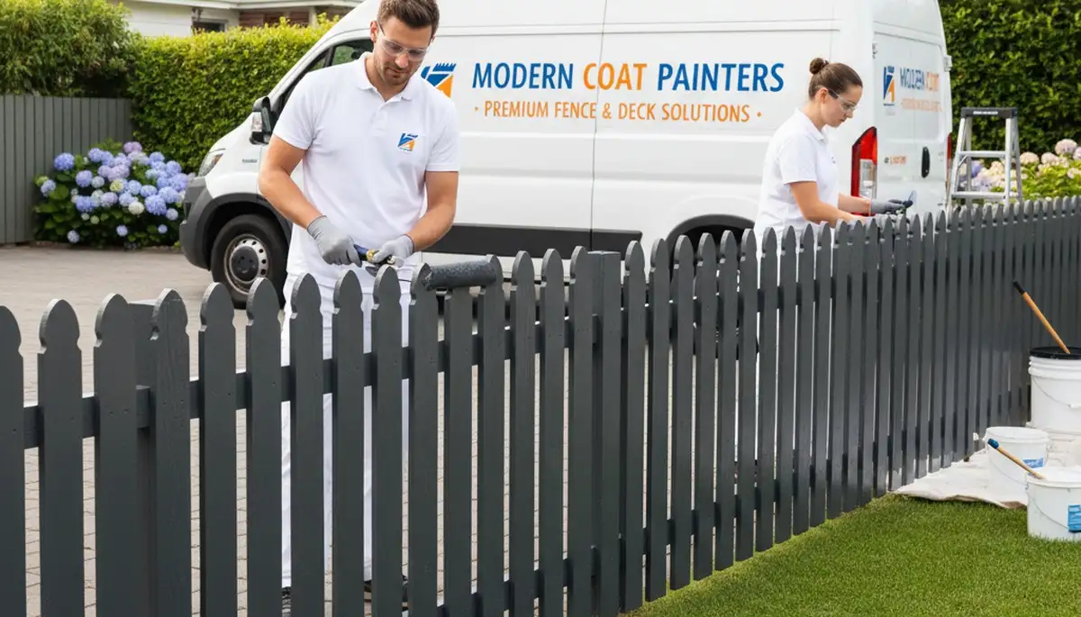 Boise, ID fence painting service by Boise Paint Pros for wood fence protection and curb appeal