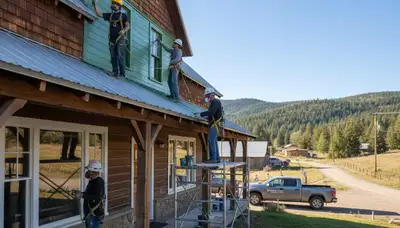 Boise, ID painting crew applying interior wall paint for a professional home repaint