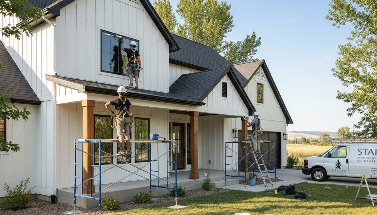 Boise, ID painting contractors applying professional interior and exterior paint services