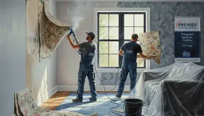 Boise, ID wallpaper removal service by Boise Paint Pros preparing walls for painting