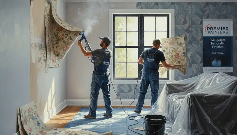 Boise, ID wallpaper removal service by Boise Paint Pros preparing walls for painting